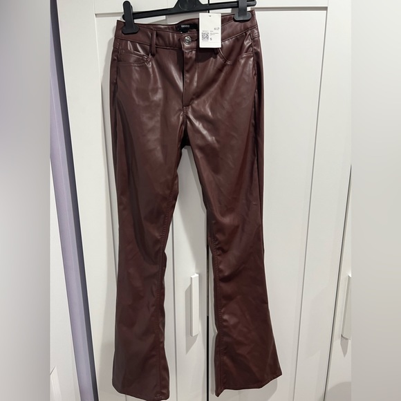 NEW Brown Leather Pants - Picture 2 of 3